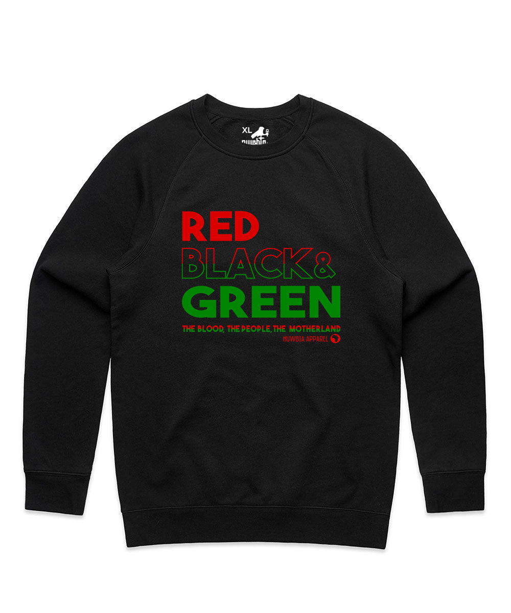 RBG RED, BLACK & GREEN CREWNECK